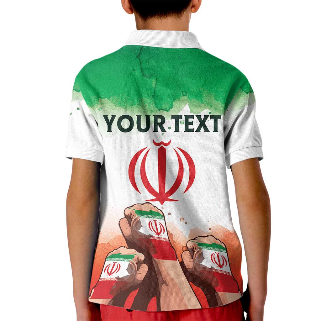 I Stand With Iran Personalized Kid Polo Shirt Freedom for the Iranian People