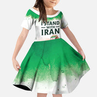 I Stand With Iran Personalized Kid Short Sleeve Dress Freedom for the Iranian People