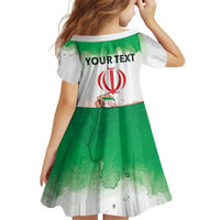 I Stand With Iran Personalized Kid Short Sleeve Dress Freedom for the Iranian People