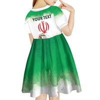 I Stand With Iran Personalized Kid Short Sleeve Dress Freedom for the Iranian People