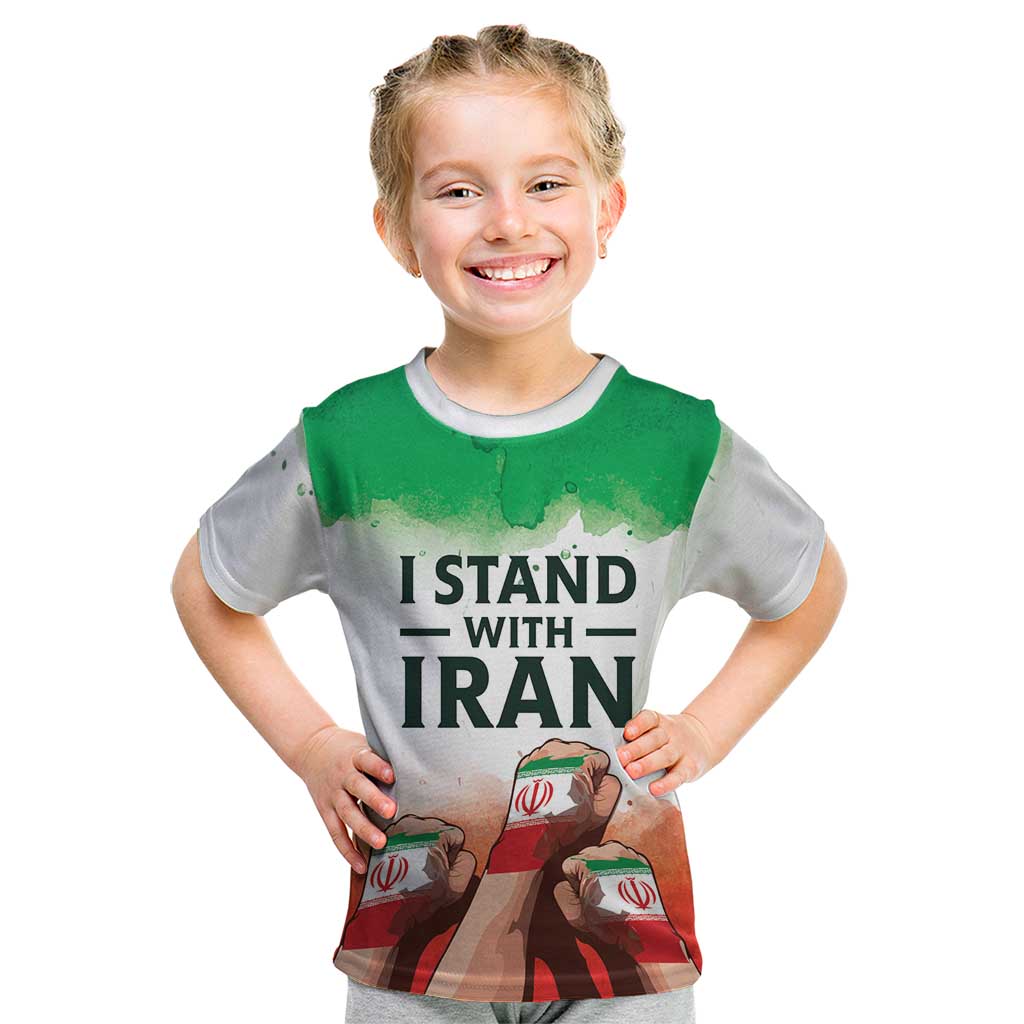 I Stand With Iran Personalized Kid T Shirt Freedom for the Iranian People