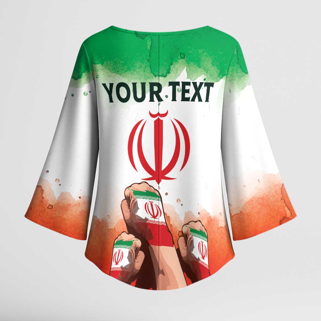 I Stand With Iran Personalized Kimono Sleeve Blouse Freedom for the Iranian People