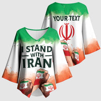 I Stand With Iran Personalized Kimono Sleeve Blouse Freedom for the Iranian People