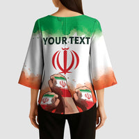 I Stand With Iran Personalized Kimono Sleeve Blouse Freedom for the Iranian People
