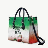 I Stand With Iran Leather Bag Freedom for the Iranian People