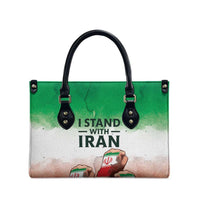 I Stand With Iran Leather Bag Freedom for the Iranian People