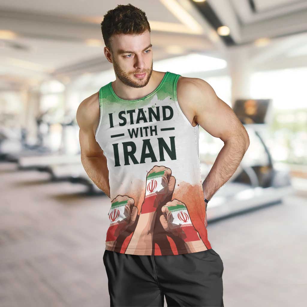 I Stand With Iran Personalized Men Tank Top Freedom for the Iranian People