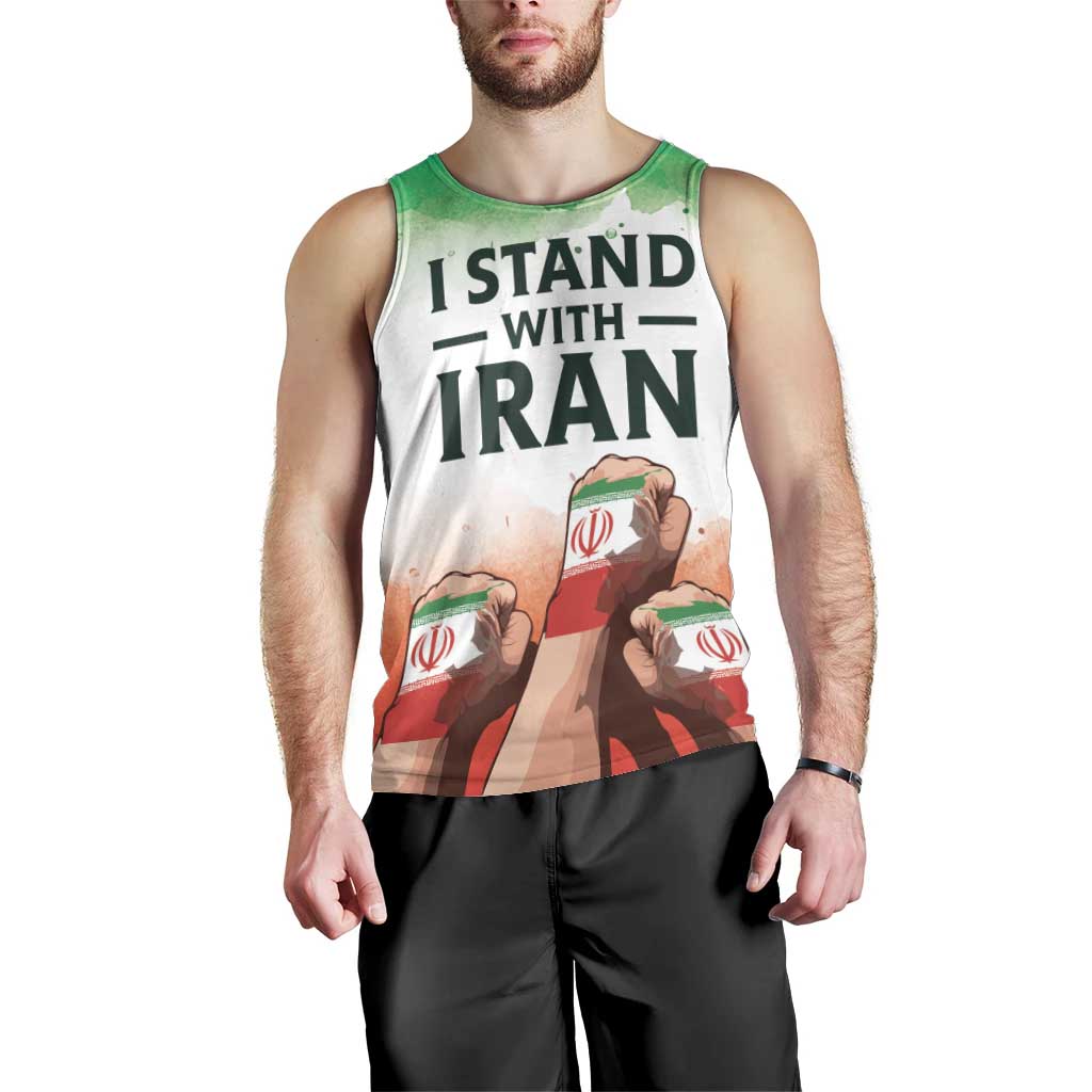 I Stand With Iran Personalized Men Tank Top Freedom for the Iranian People