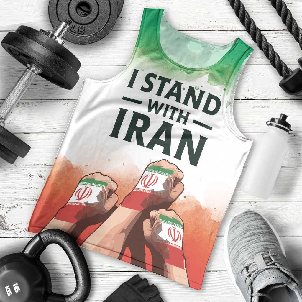 I Stand With Iran Personalized Men Tank Top Freedom for the Iranian People