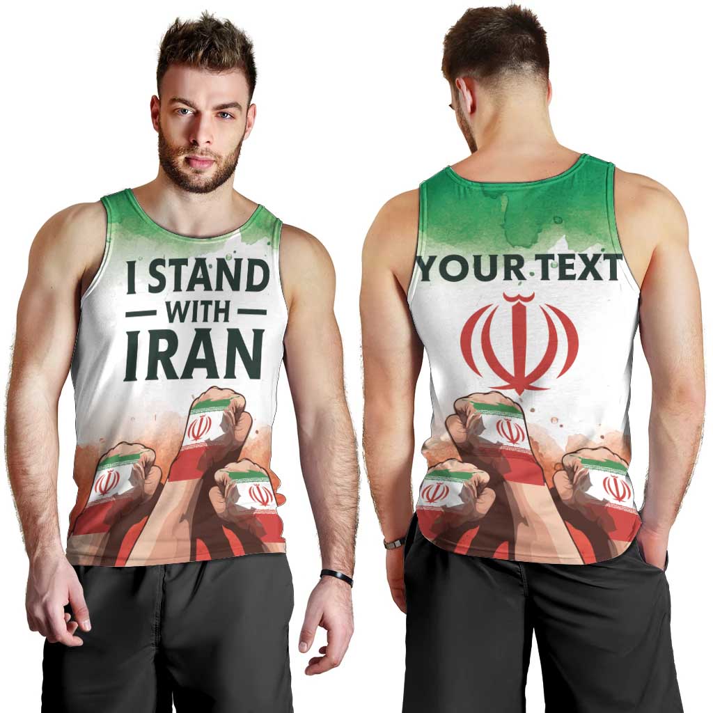 I Stand With Iran Personalized Men Tank Top Freedom for the Iranian People