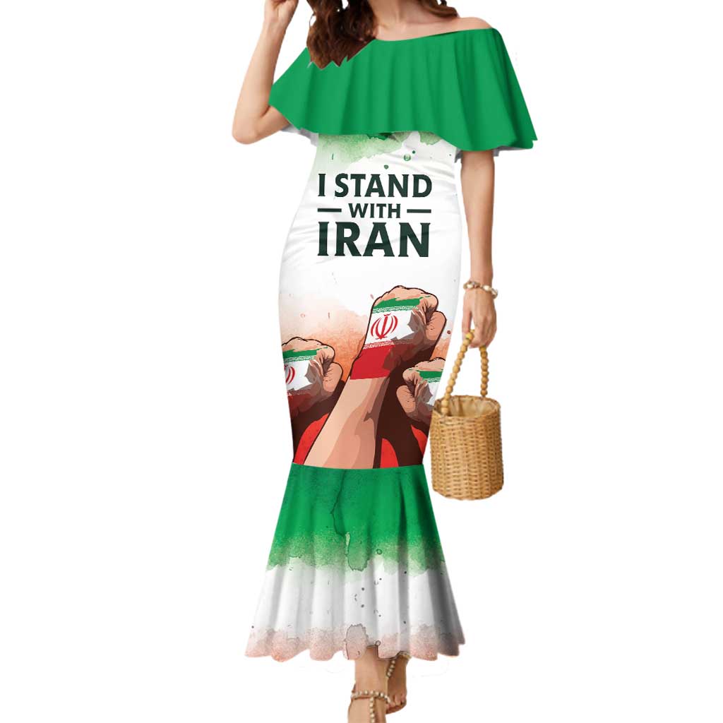 I Stand With Iran Personalized Mermaid Dress Freedom for the Iranian People