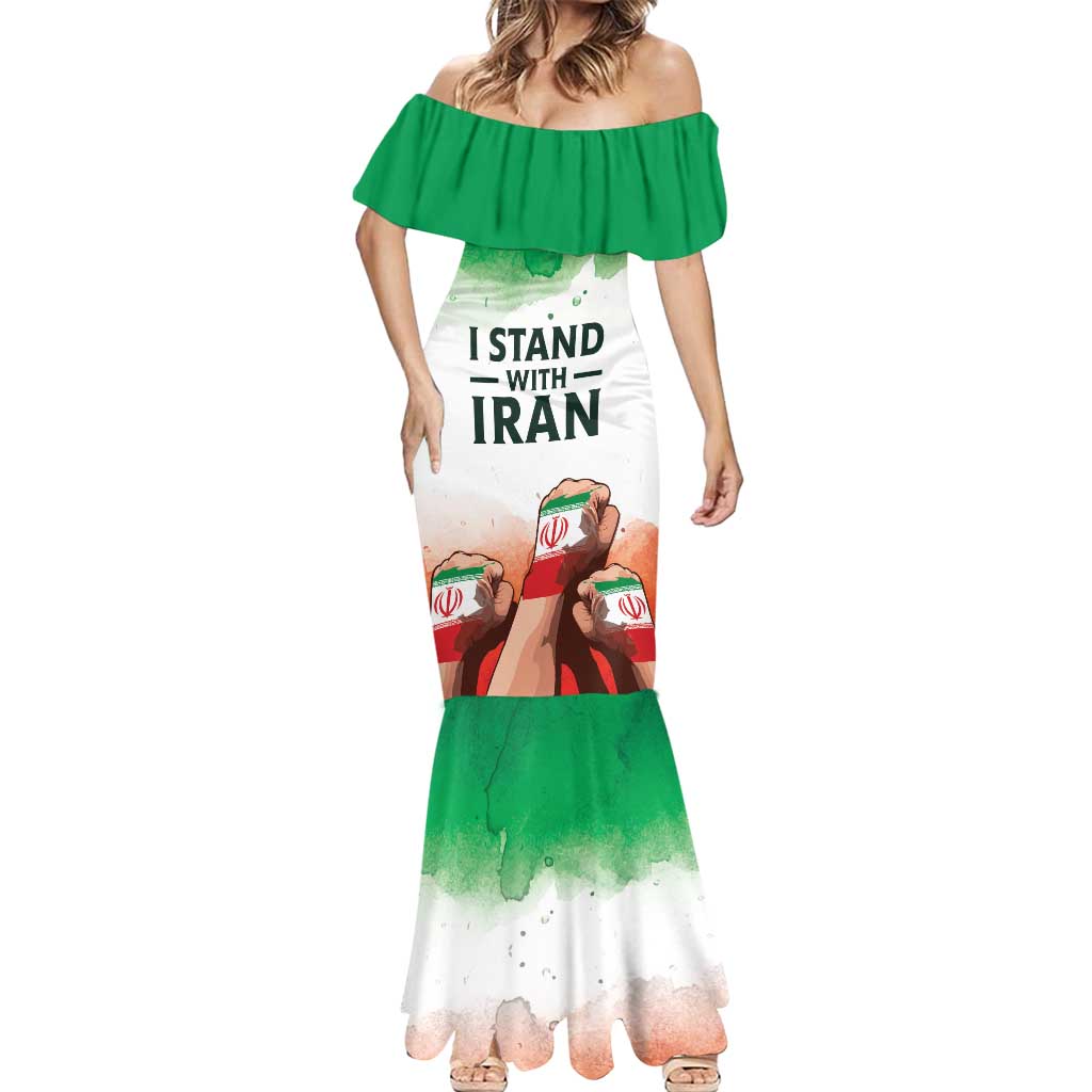 I Stand With Iran Personalized Mermaid Dress Freedom for the Iranian People