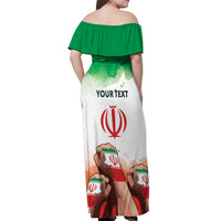 I Stand With Iran Personalized Off Shoulder Maxi Dress Freedom for the Iranian People