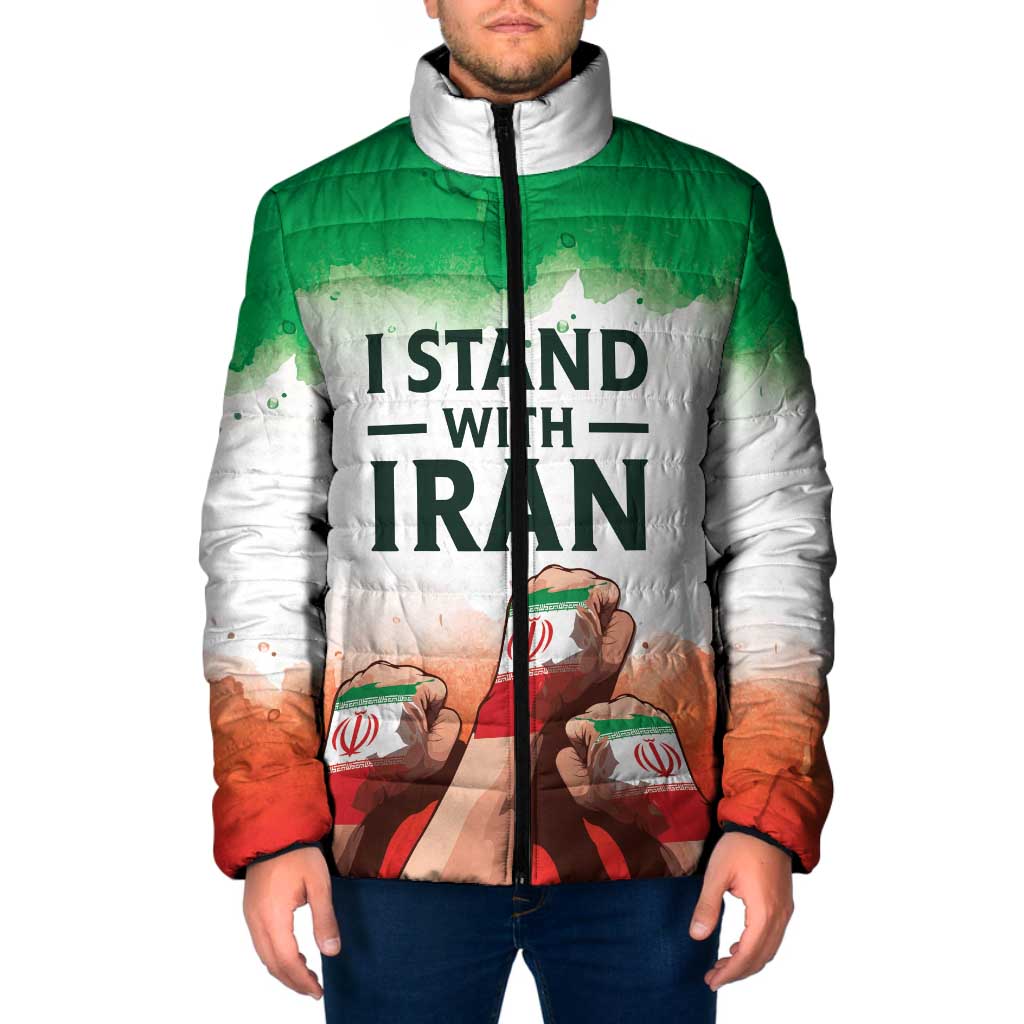 I Stand With Iran Personalized Padded Jacket Freedom for the Iranian People
