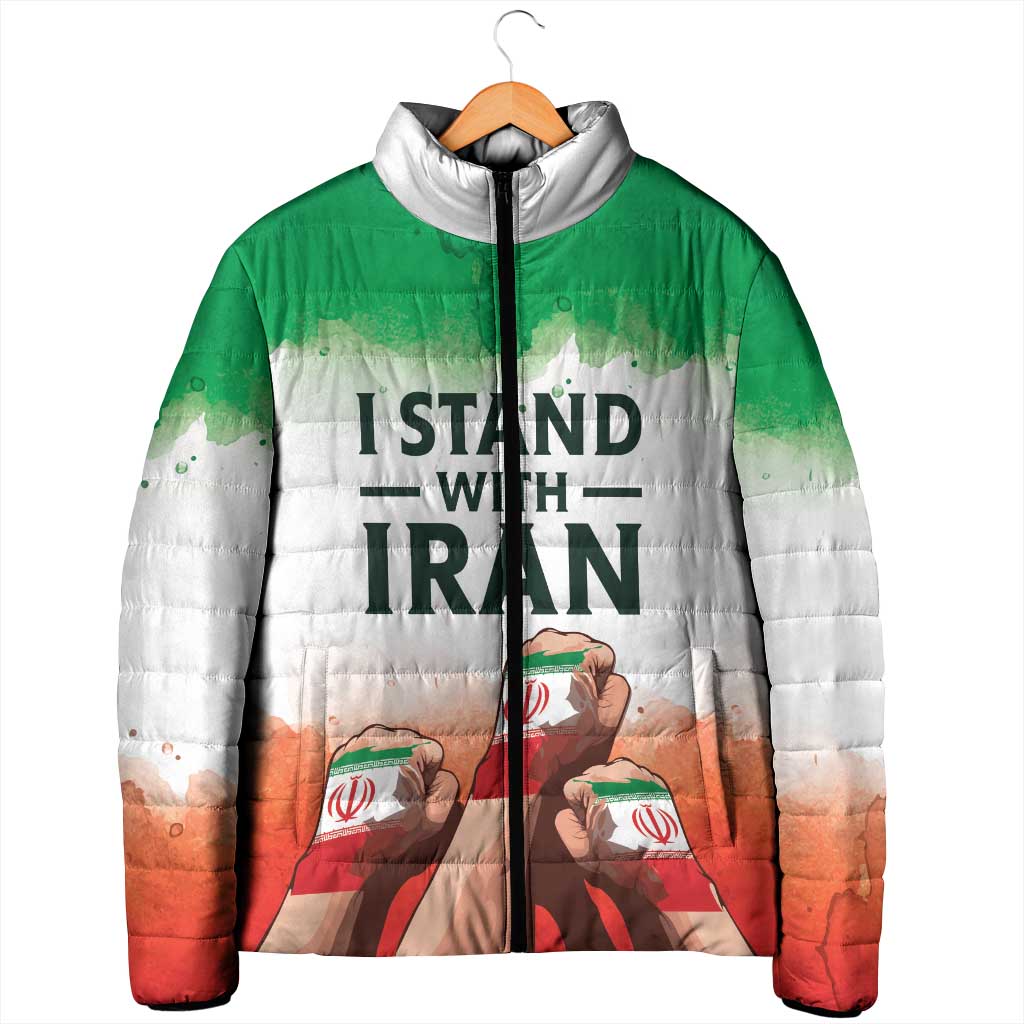 I Stand With Iran Personalized Padded Jacket Freedom for the Iranian People