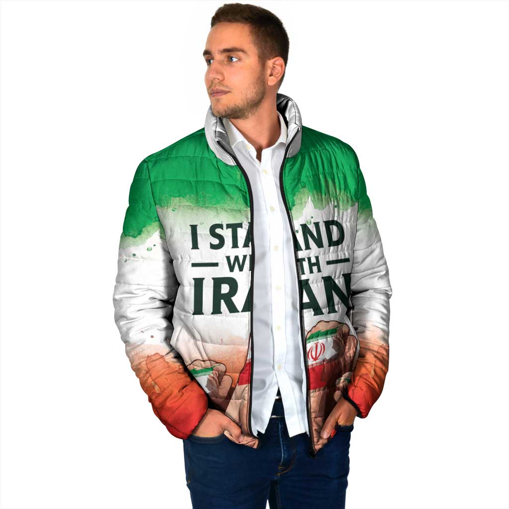 I Stand With Iran Personalized Padded Jacket Freedom for the Iranian People