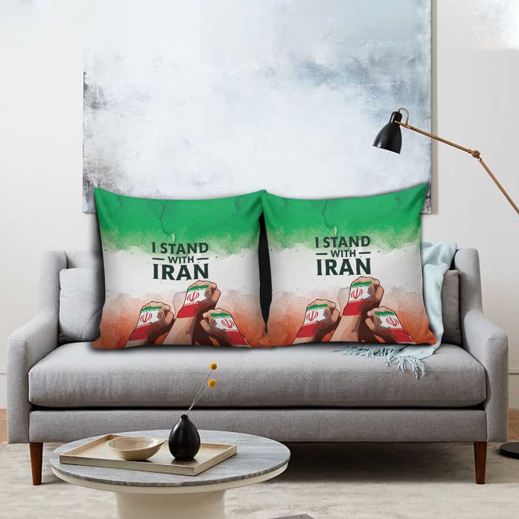 I Stand With Iran Pillow Cover Freedom for the Iranian People