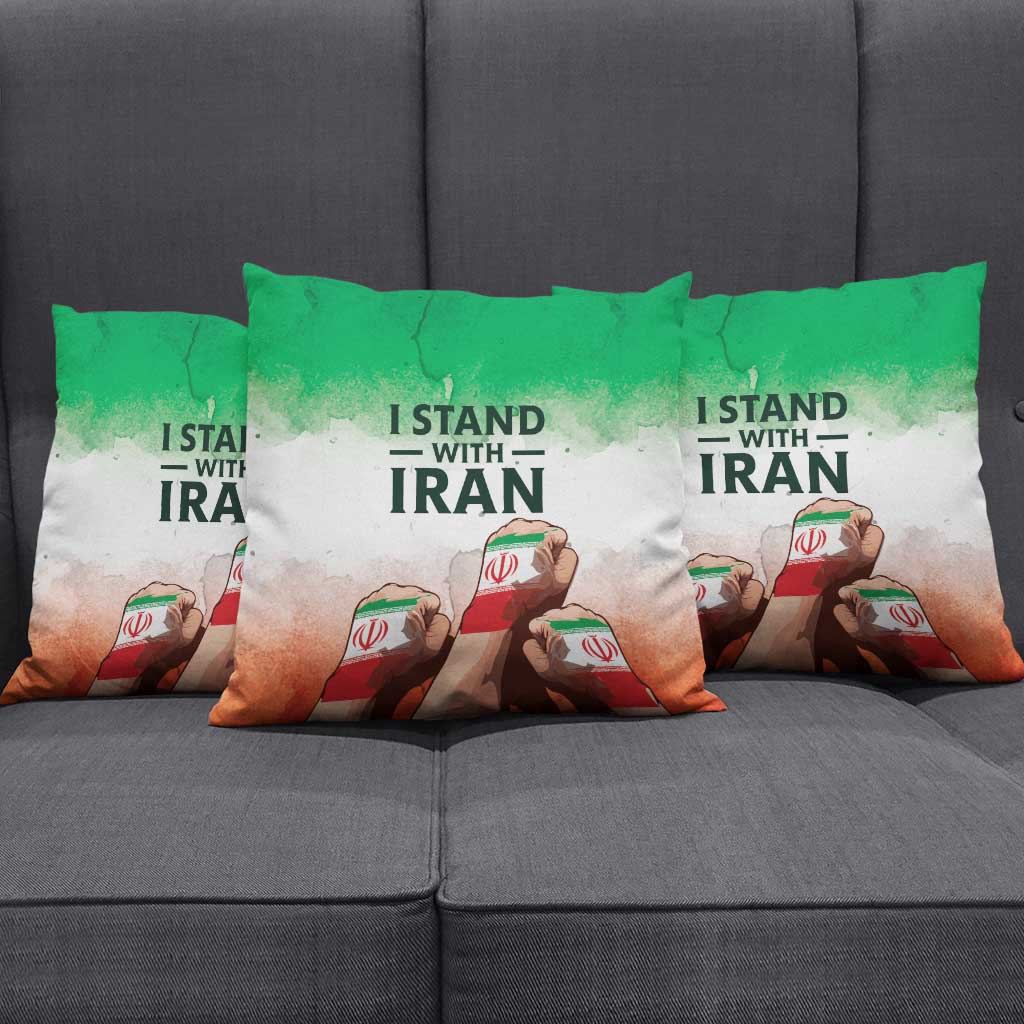 I Stand With Iran Pillow Cover Freedom for the Iranian People