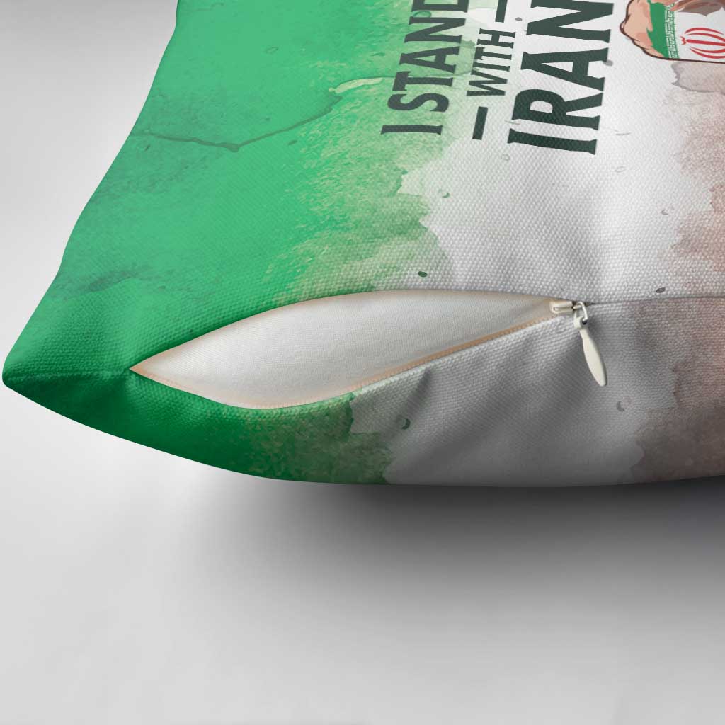 I Stand With Iran Pillow Cover Freedom for the Iranian People
