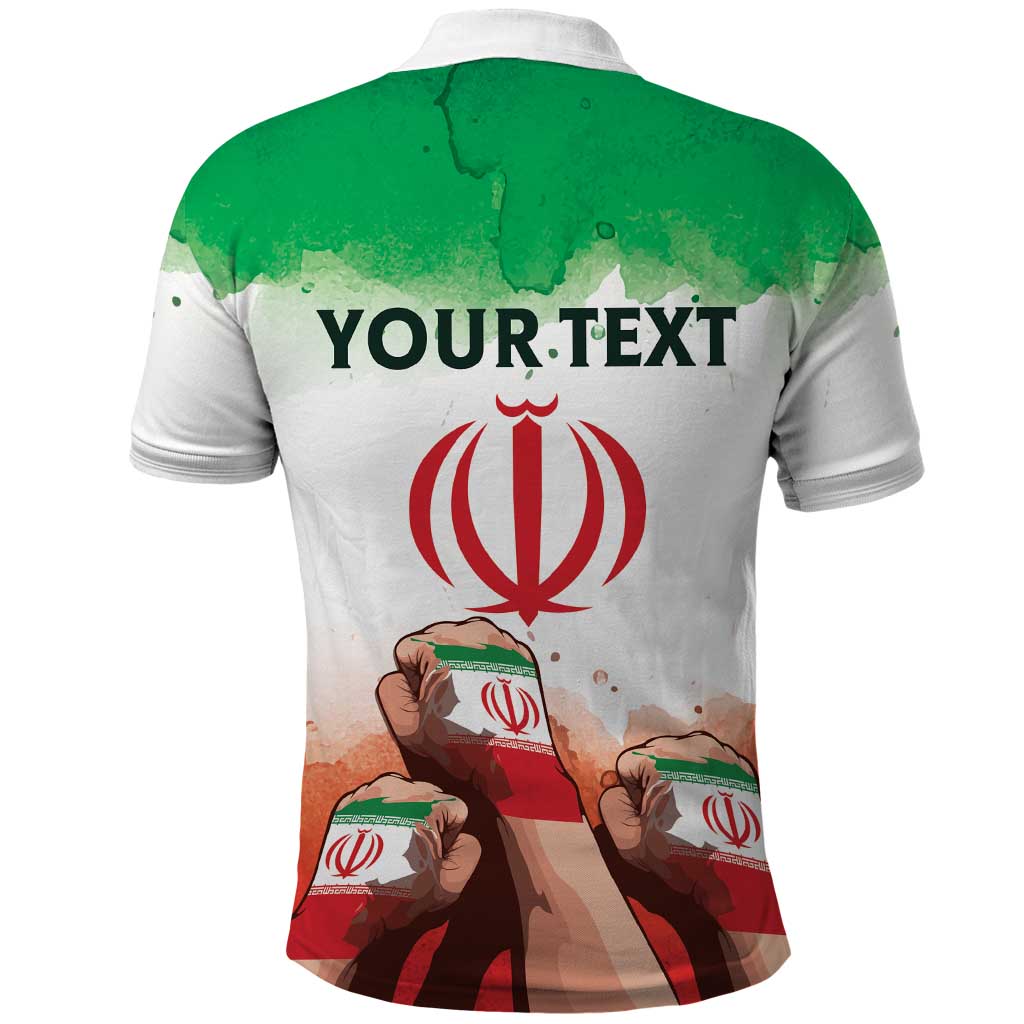I Stand With Iran Personalized Polo Shirt Freedom for the Iranian People