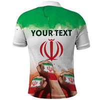 I Stand With Iran Personalized Polo Shirt Freedom for the Iranian People