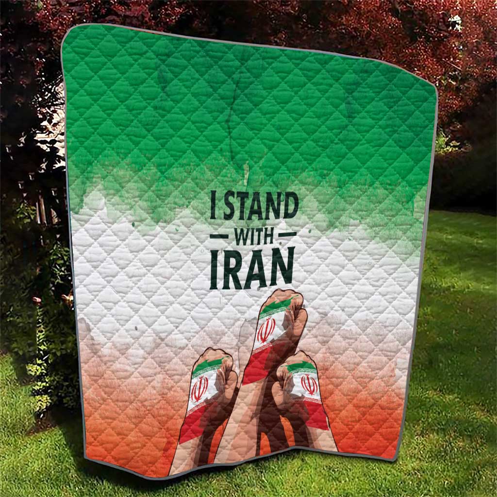 I Stand With Iran Quilt Freedom for the Iranian People
