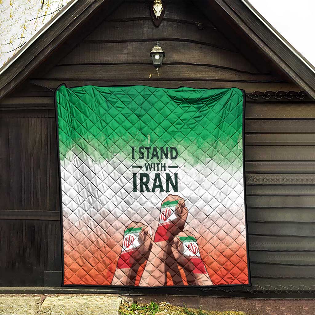 I Stand With Iran Quilt Freedom for the Iranian People