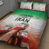 I Stand With Iran Quilt Bed Set Freedom for the Iranian People