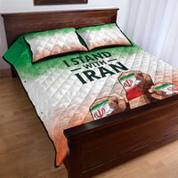 I Stand With Iran Quilt Bed Set Freedom for the Iranian People