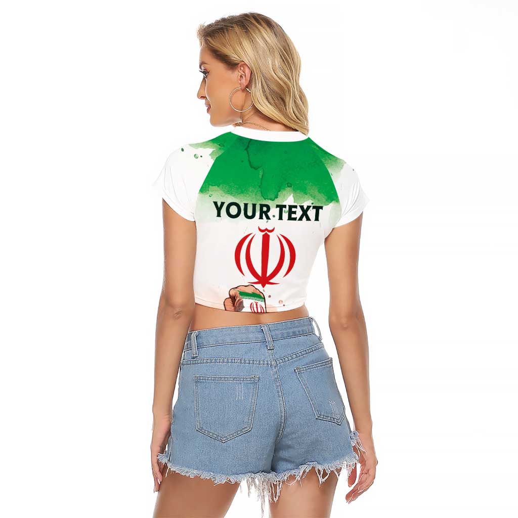 I Stand With Iran Personalized Raglan Cropped T Shirt Freedom for the Iranian People