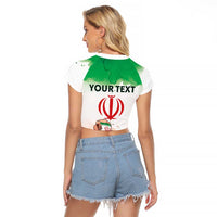 I Stand With Iran Personalized Raglan Cropped T Shirt Freedom for the Iranian People