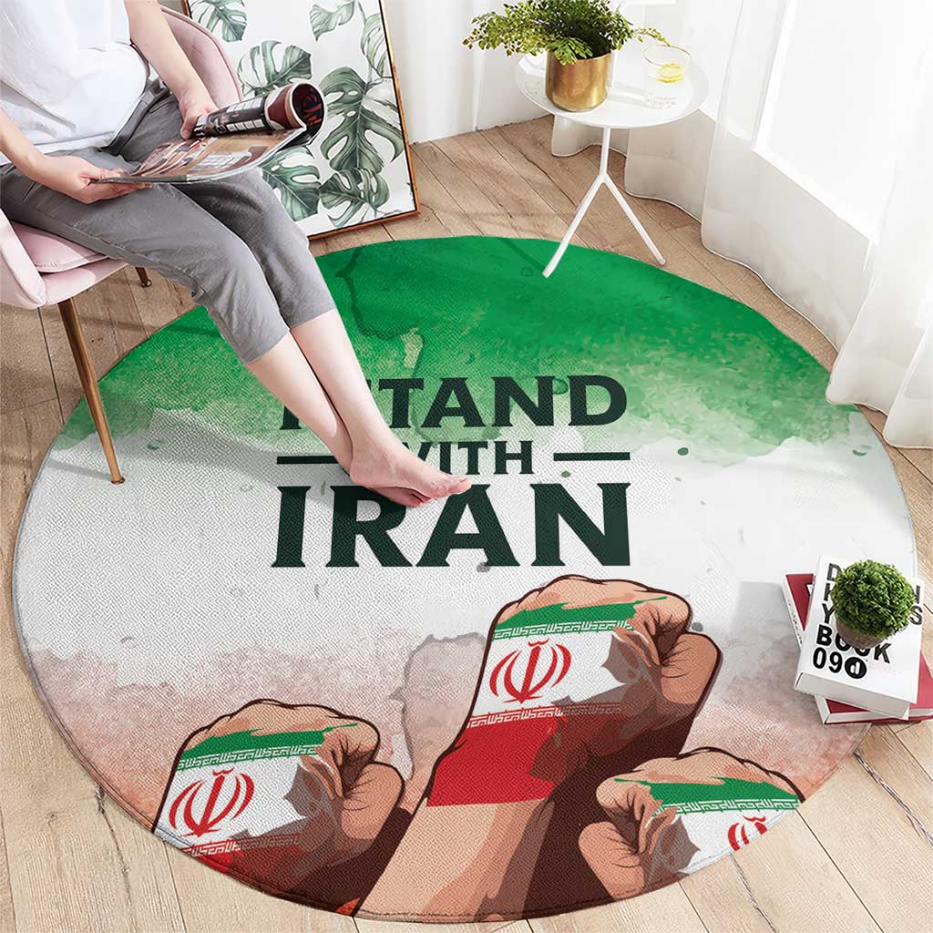 I Stand With Iran Round Carpet Freedom for the Iranian People