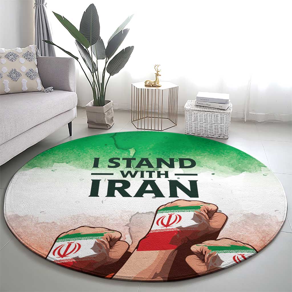 I Stand With Iran Round Carpet Freedom for the Iranian People