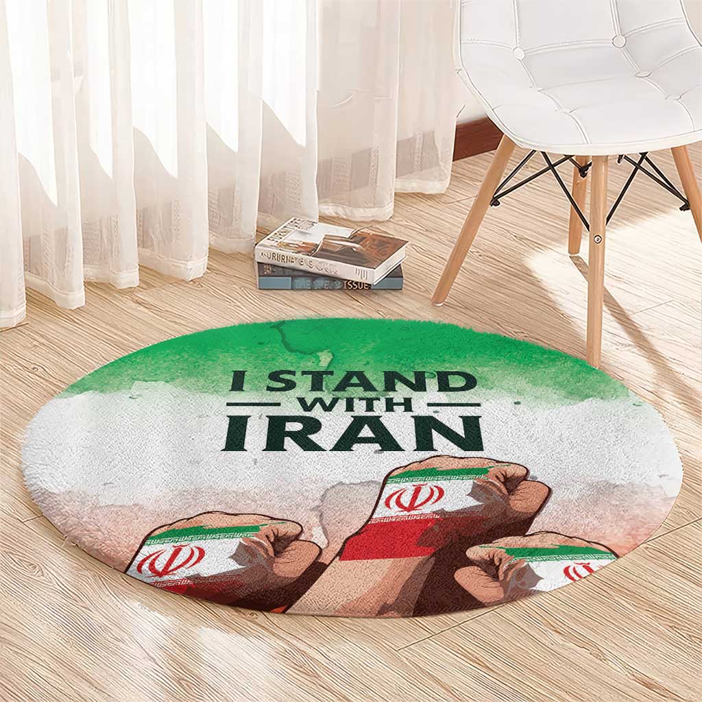 I Stand With Iran Round Carpet Freedom for the Iranian People