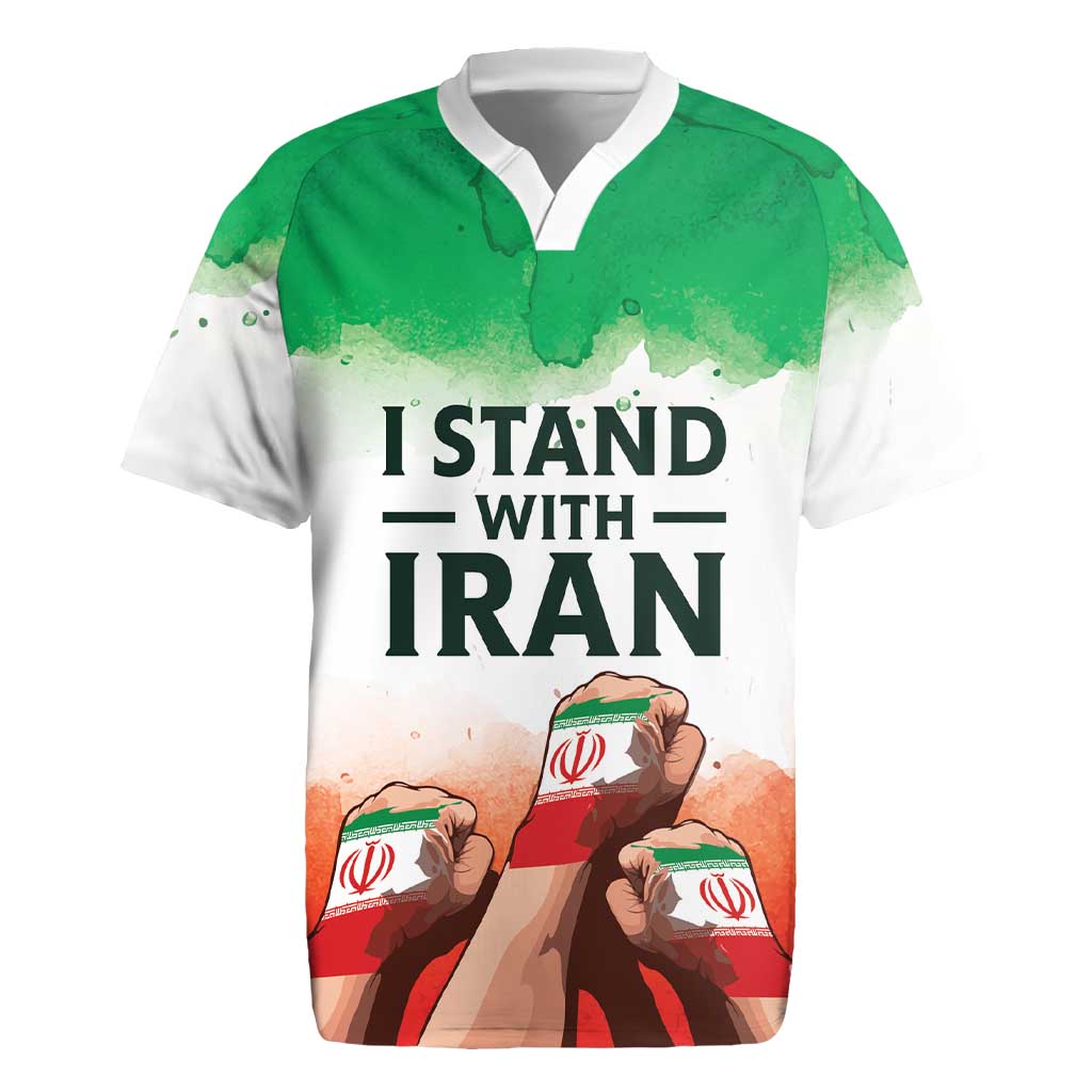I Stand With Iran Personalized Rugby Jersey Freedom for the Iranian People