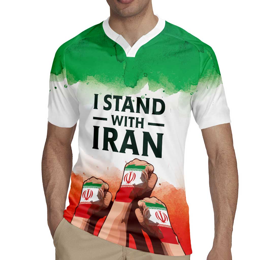 I Stand With Iran Personalized Rugby Jersey Freedom for the Iranian People
