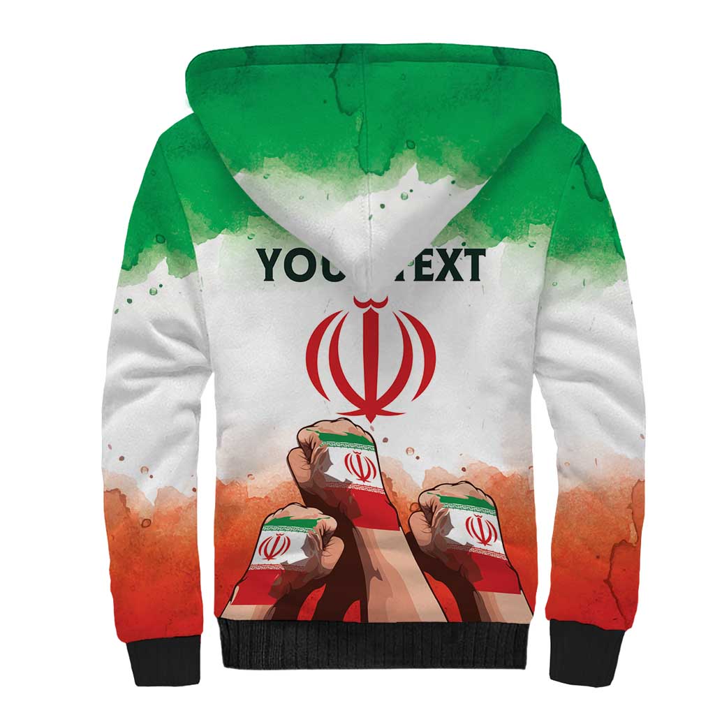 I Stand With Iran Personalized Sherpa Hoodie Freedom for the Iranian People