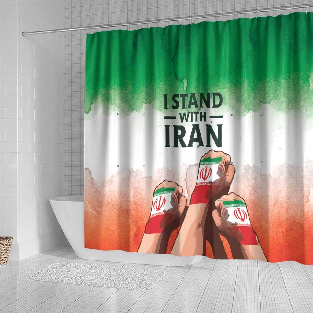 I Stand With Iran Shower Curtain Freedom for the Iranian People