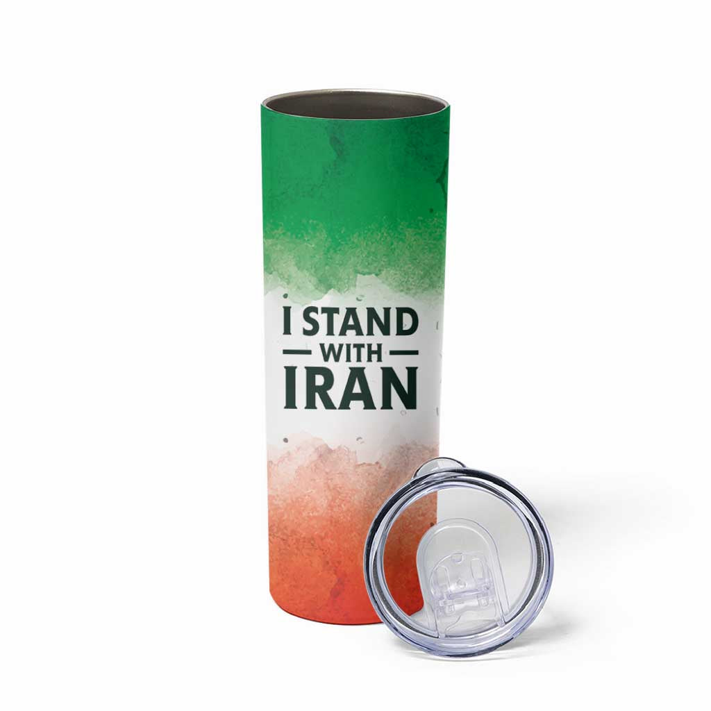 I Stand With Iran Personalized Skinny Tumbler Freedom for the Iranian People