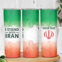 I Stand With Iran Personalized Skinny Tumbler Freedom for the Iranian People