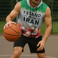 I Stand With Iran Personalized Sleeveless Hoodie Freedom for the Iranian People