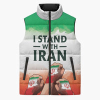 I Stand With Iran Personalized Sleeveless Puffer Jacket Freedom for the Iranian People