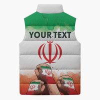 I Stand With Iran Personalized Sleeveless Puffer Jacket Freedom for the Iranian People