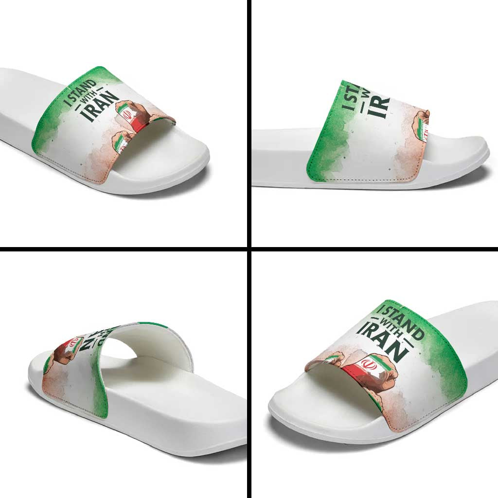 I Stand With Iran Slide Sandals Freedom for the Iranian People