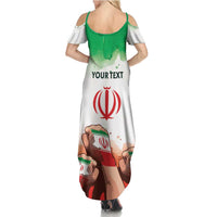I Stand With Iran Personalized Summer Maxi Dress Freedom for the Iranian People