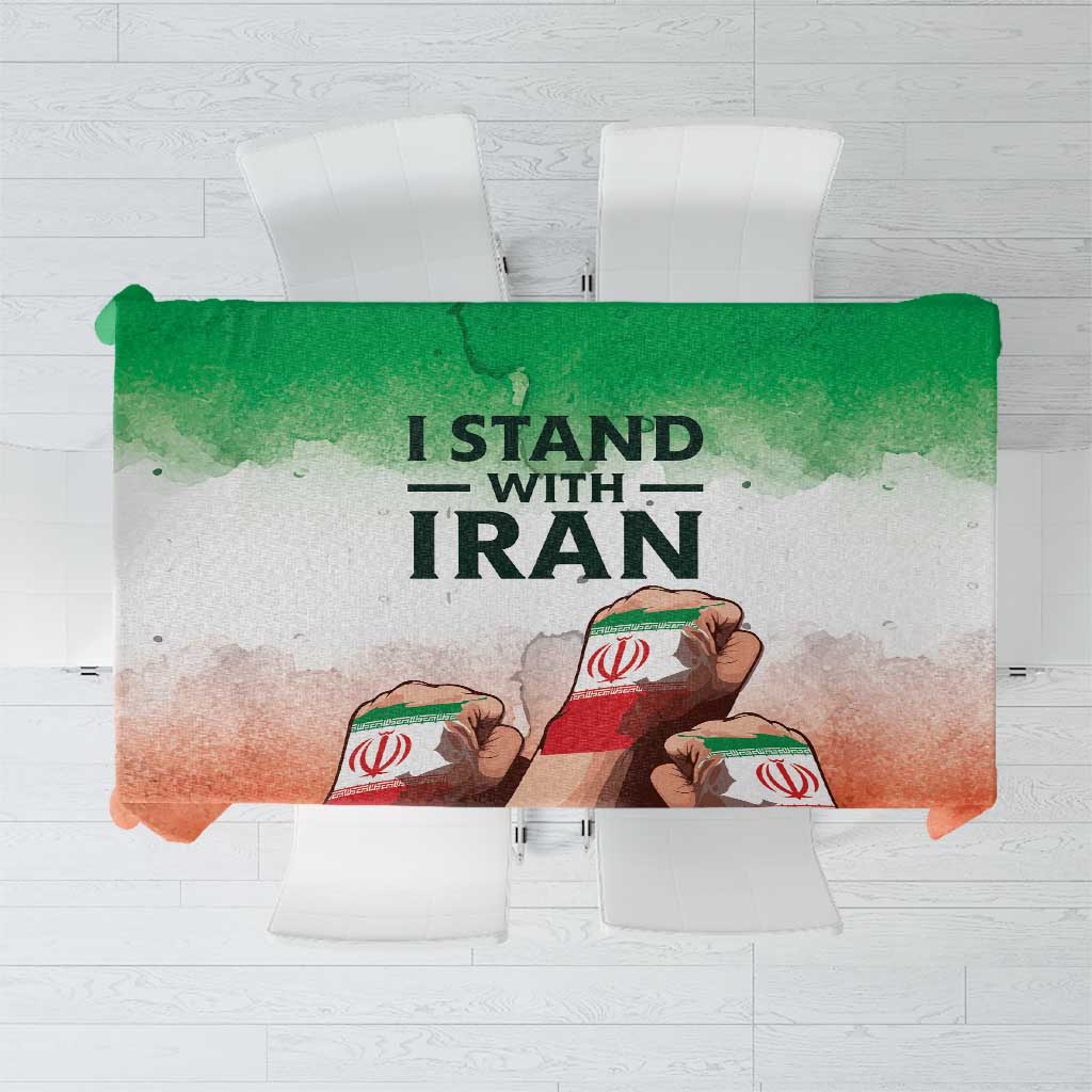 I Stand With Iran Tablecloth Freedom for the Iranian People