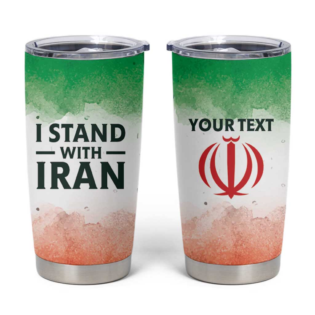 I Stand With Iran Personalized Tumbler Cup Freedom for the Iranian People