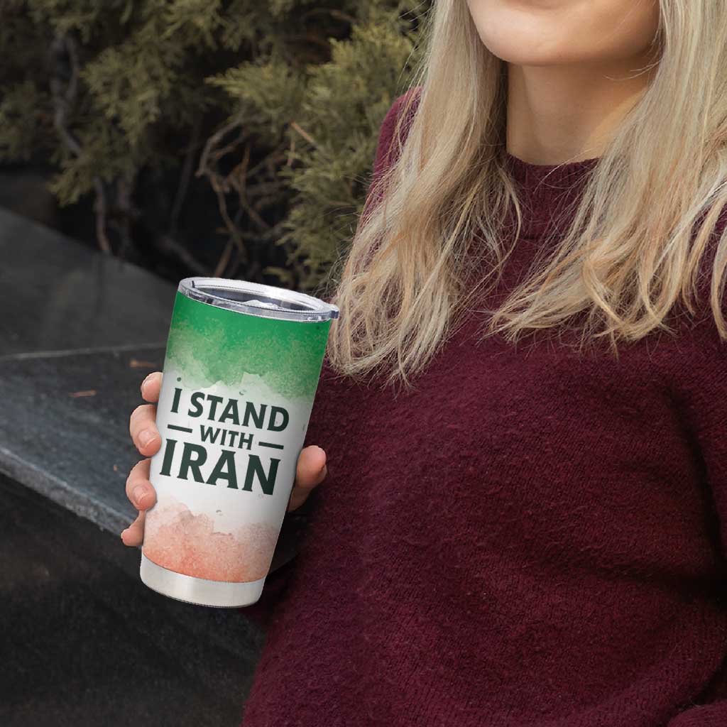 I Stand With Iran Personalized Tumbler Cup Freedom for the Iranian People