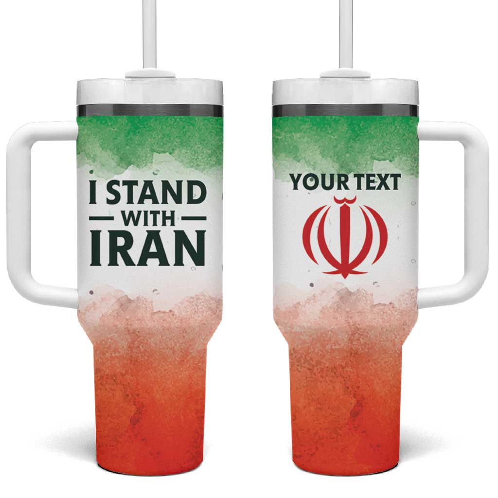 I Stand With Iran Personalized Tumbler With Handle Freedom for the Iranian People