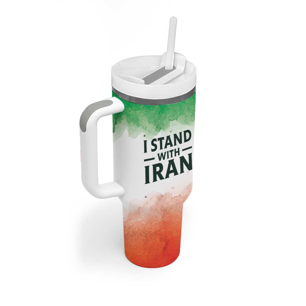 I Stand With Iran Personalized Tumbler With Handle Freedom for the Iranian People
